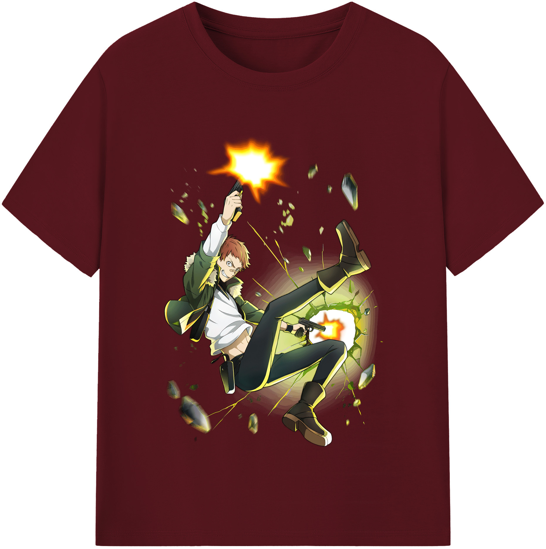 （画像用） 文豪ストレイドッグス Bungo Stray Dogs 綿100％半袖Tシャツ（フロントプリント）